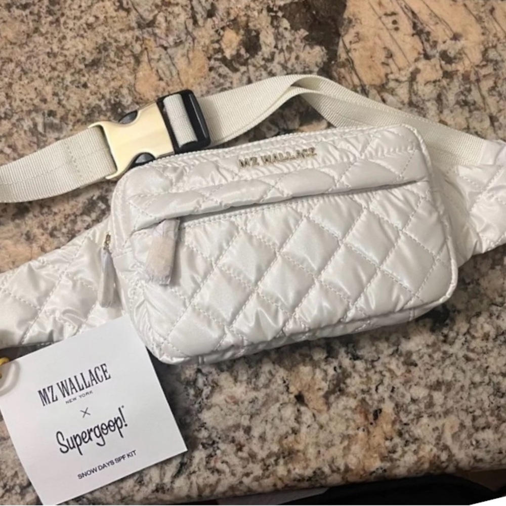 MZ WALLACE x SuperGoop Metro Waist Bag - Pearl White
